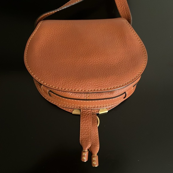 SALE! Chloe Marcie small leather saddle bag, brown/tan - excellent condition! - Picture 8 of 16